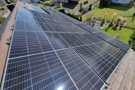 Photovoltaik-Module von oben