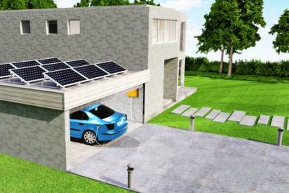 photovoltaik flachdach-anlage